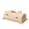 The Beach Blanket - Monaco Natural Stripe