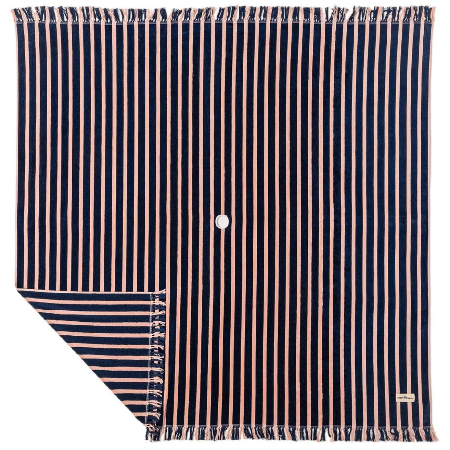 The Beach Blanket - Monaco Navy And Pink Stripe