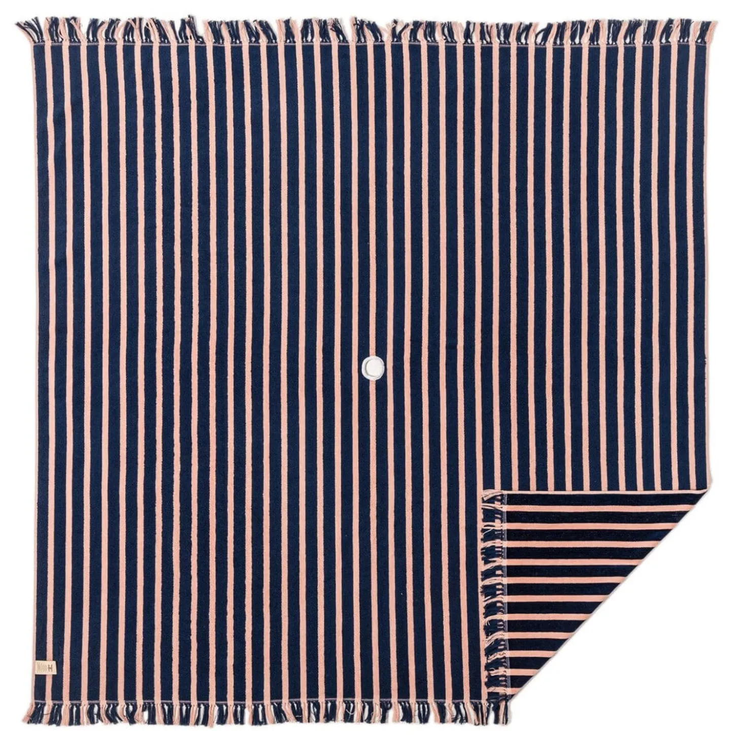 The Beach Blanket - Monaco Navy And Pink Stripe