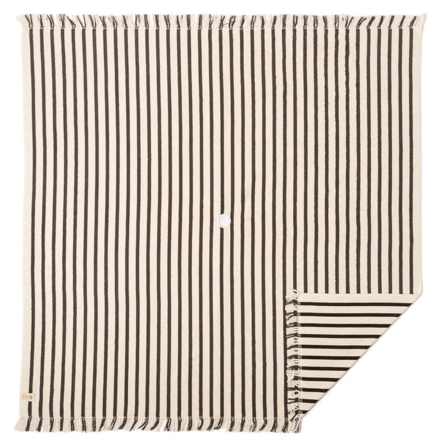 The Beach Blanket - Monaco Black Stripe