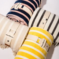 The Beach Blanket - Monaco Black Stripe