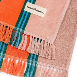 The Beach Towel - Bistro Dusty Pink Stripe