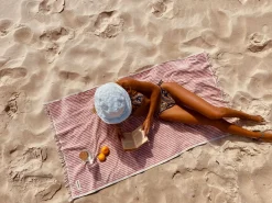 The Beach Towel - Lauren'S Pink Stripe