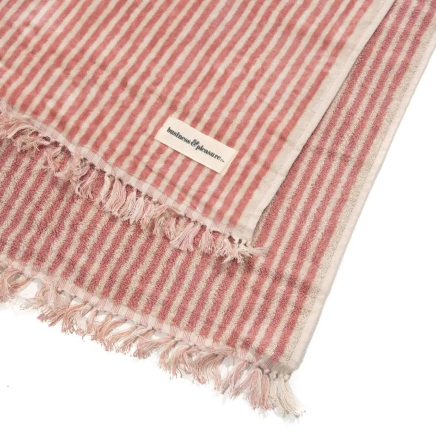 The Beach Towel - Lauren'S Pink Stripe
