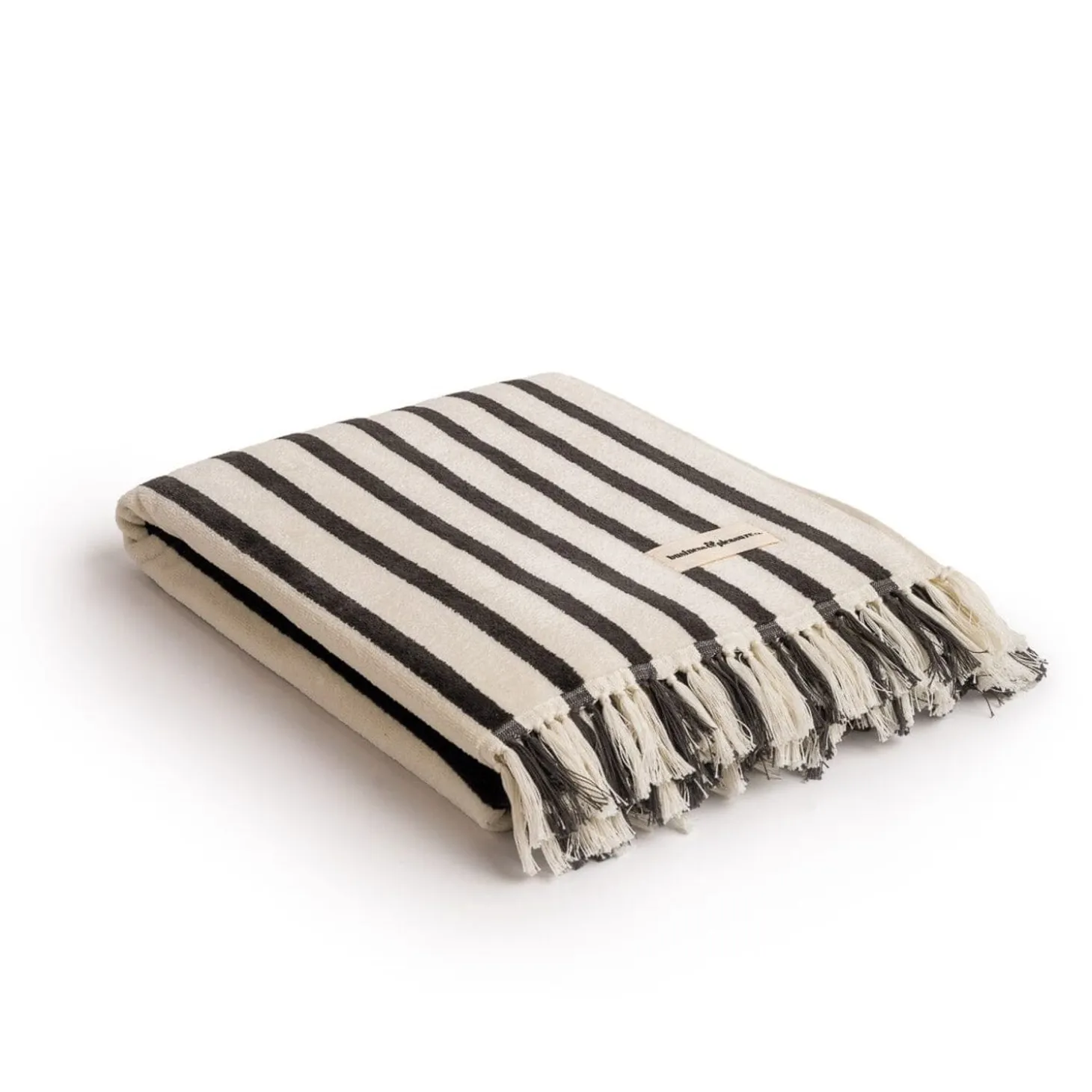 The Beach Towel - Monaco Black Stripe
