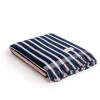 The Beach Towel - Monaco Navy And Pink Stripe