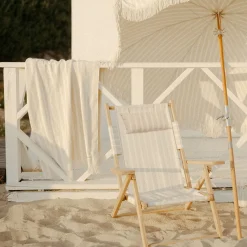 The Beach Towel - Monaco Natural Stripe