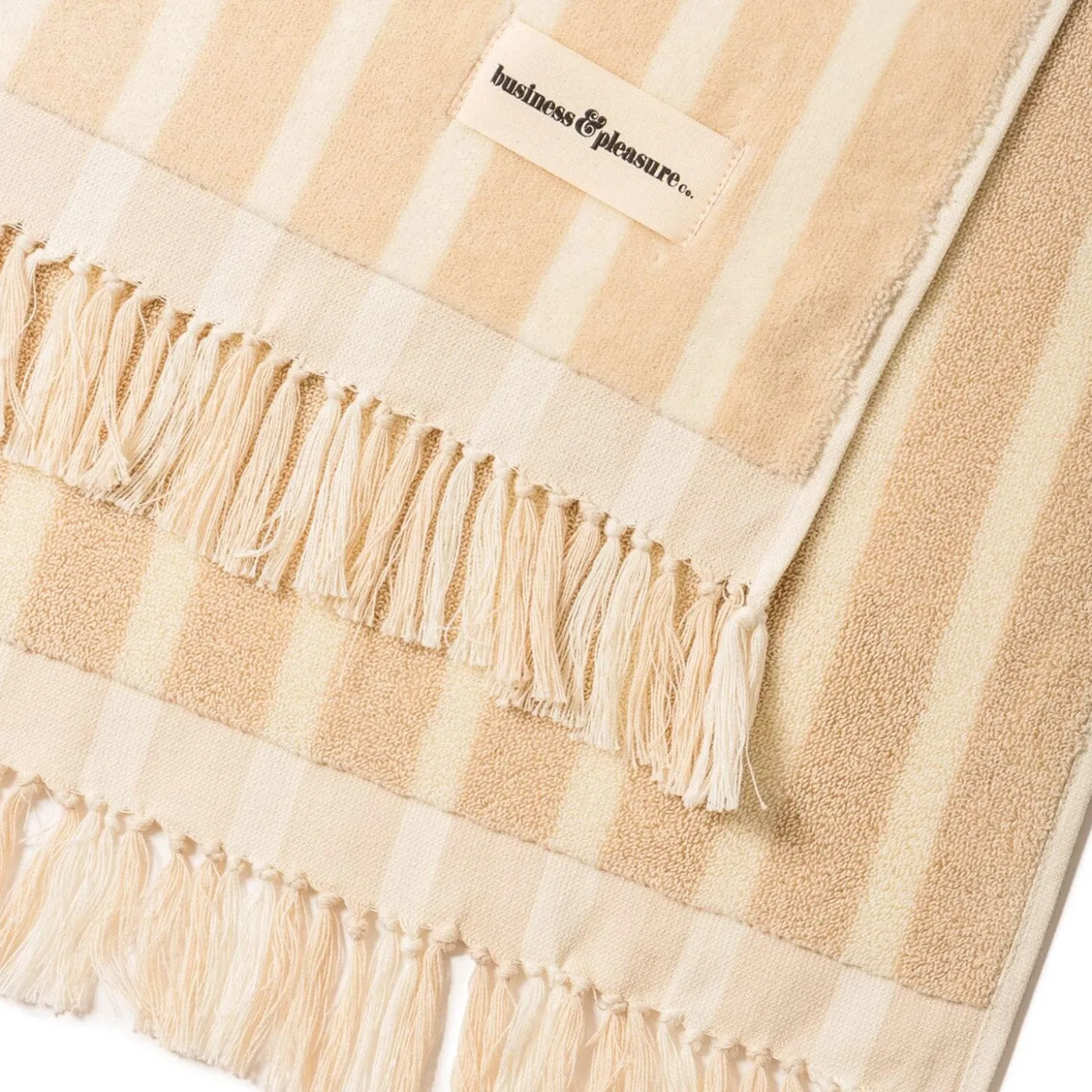 The Beach Towel - Monaco Natural Stripe