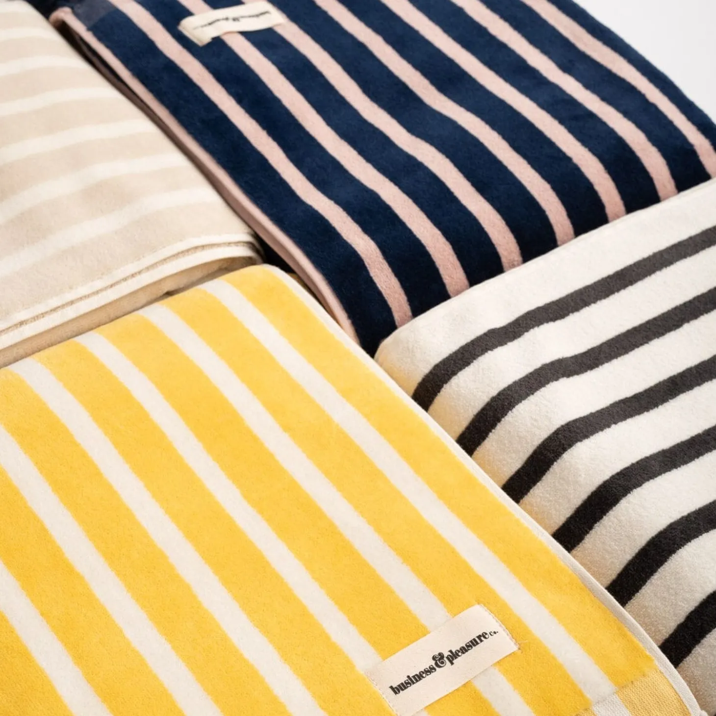 The Beach Towel - Monaco Navy And Pink Stripe