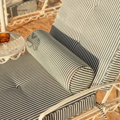 The Bolster Pillow - Laurens Navy Stripe