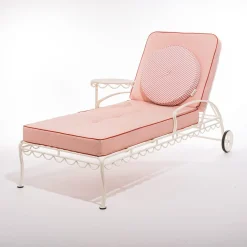 The Circular Pillow - Laurens Pink Stripe