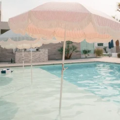The Club Umbrella - Lauren'S Pink Stripe