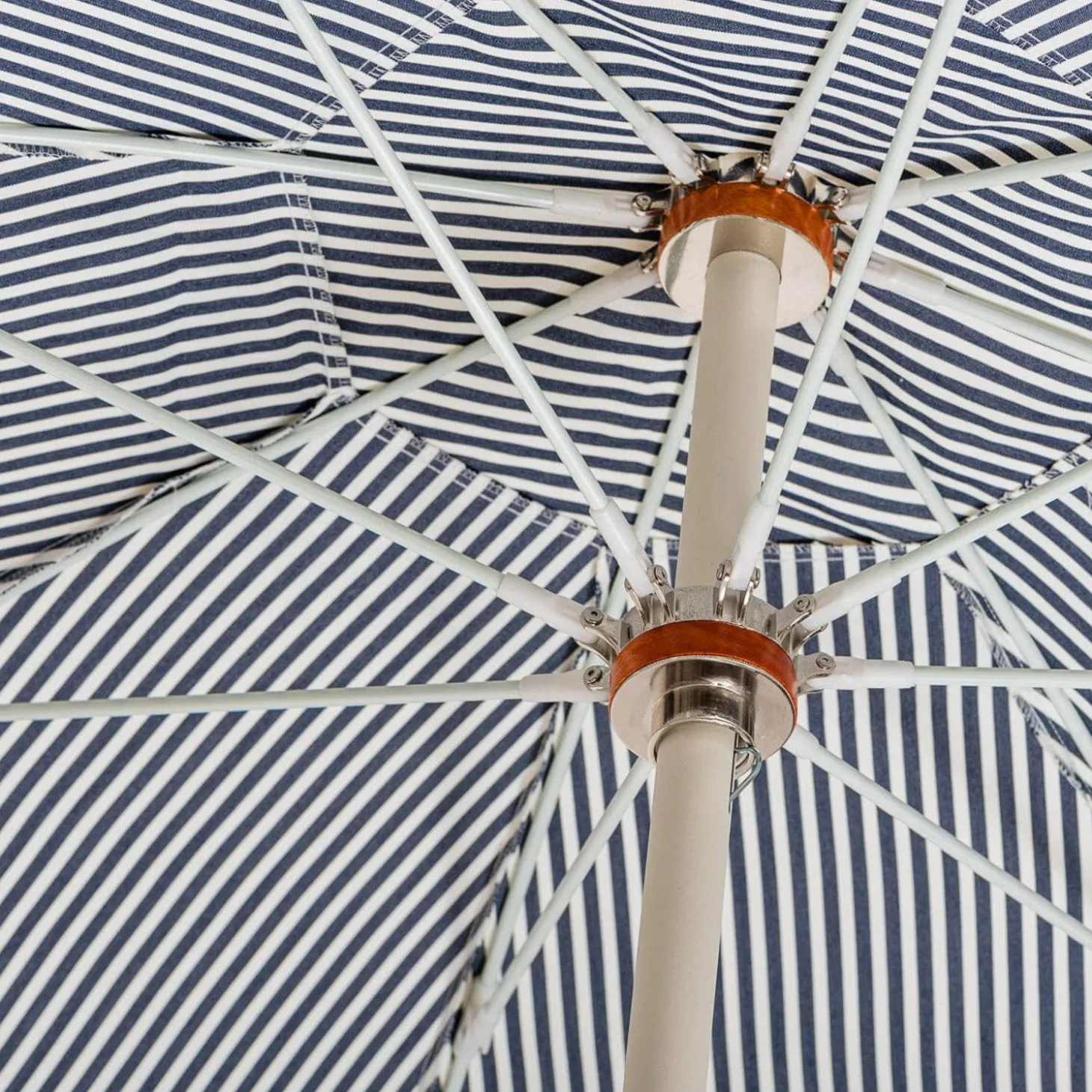 The Club Umbrella - Lauren'S Navy Stripe