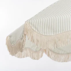 The Club Umbrella - Lauren'S Sage Stripe