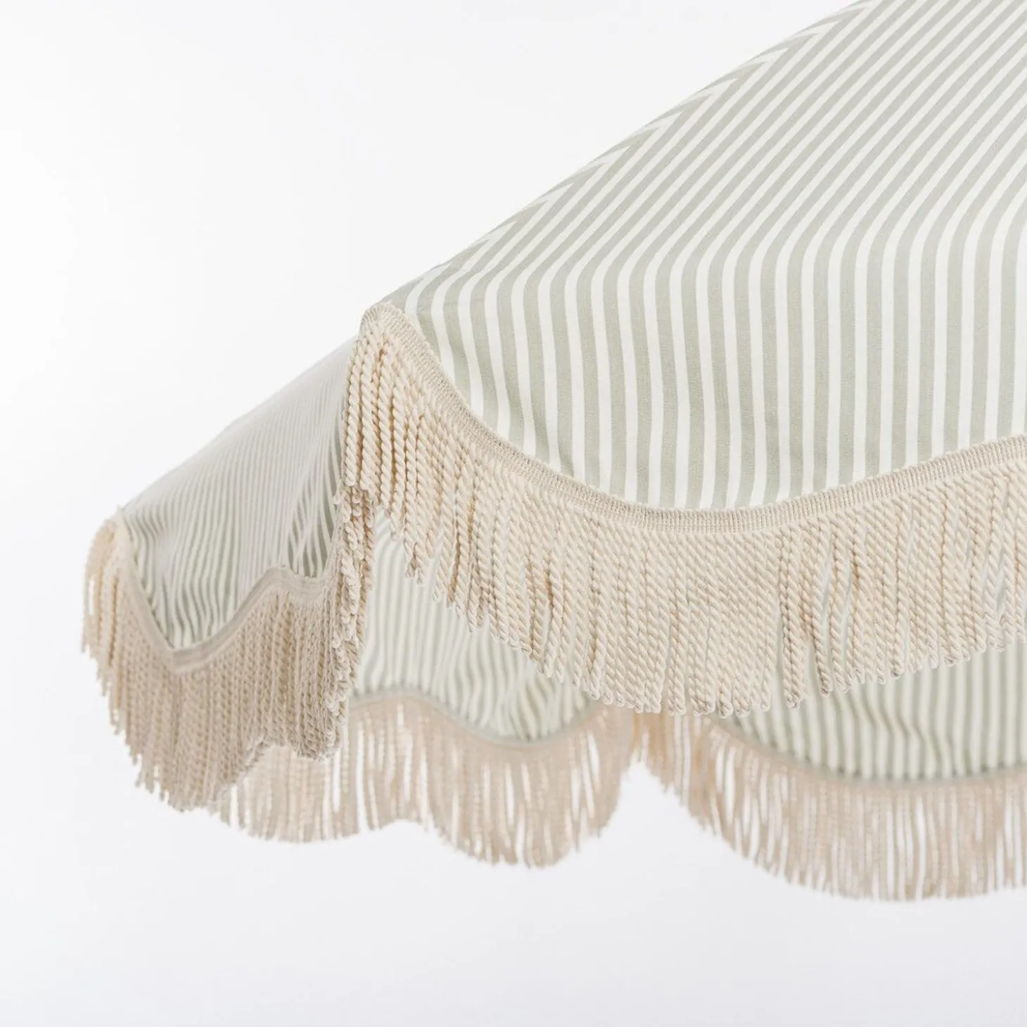 The Club Umbrella - Lauren'S Sage Stripe