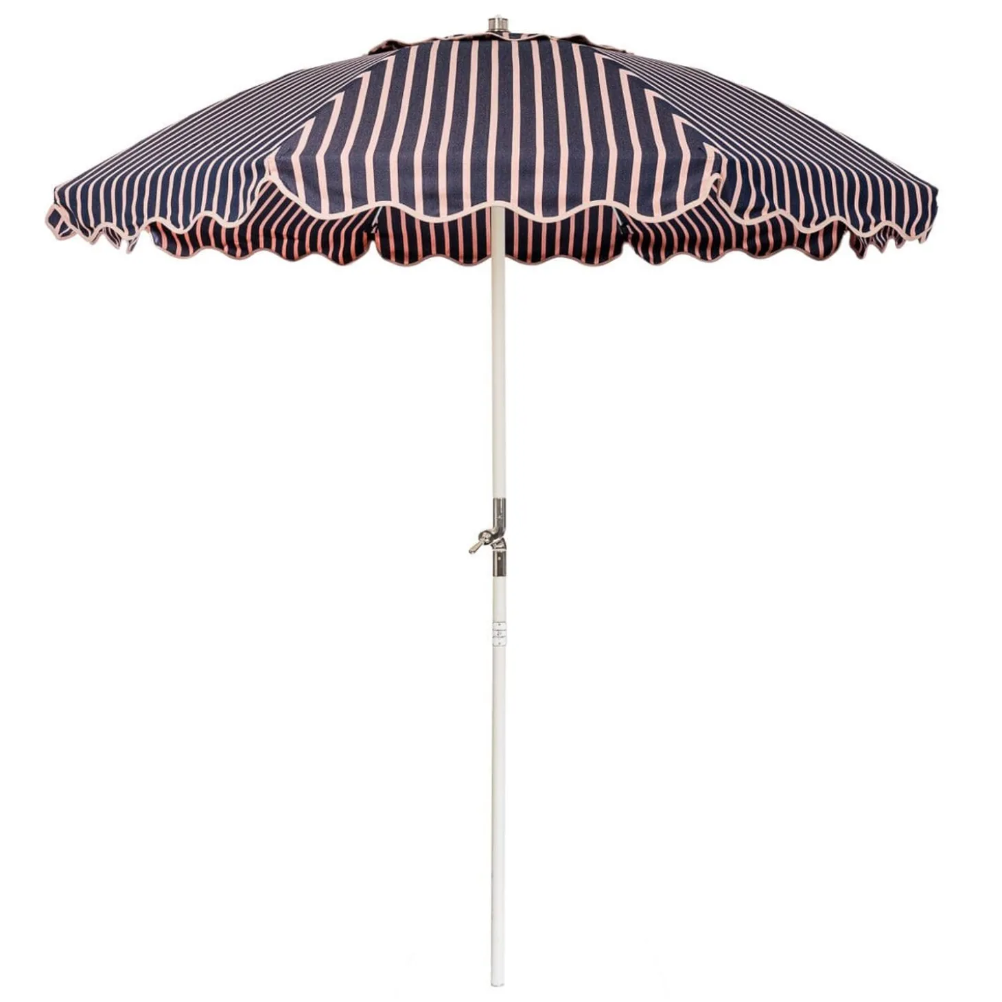 The Club Umbrella - Monaco Navy And Pink Stripe