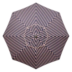 The Club Umbrella - Monaco Navy And Pink Stripe