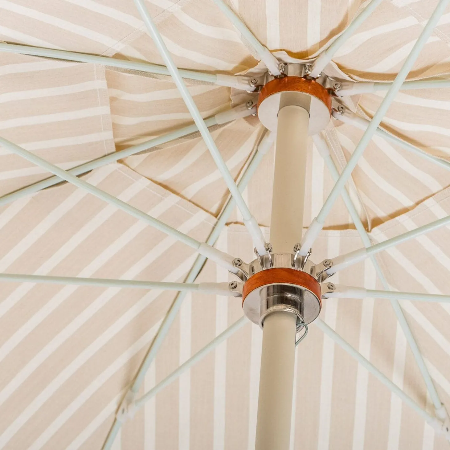The Club Umbrella - Monaco Natural Stripe