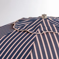 The Club Umbrella - Monaco Navy And Pink Stripe