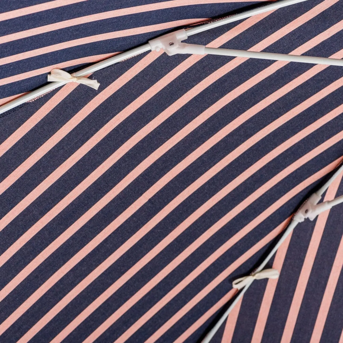 The Club Umbrella - Monaco Navy And Pink Stripe