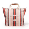 The Cooler Tote Bag - Bistro Dusty Pink Stripe