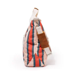The Cooler Tote Bag - Bistro Dusty Pink Stripe
