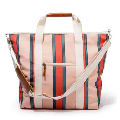 The Cooler Tote Bag - Bistro Dusty Pink Stripe