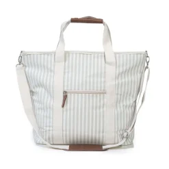 The Cooler Tote Bag - Lauren'S Sage Stripe