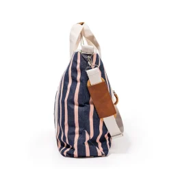 The Cooler Tote Bag - Monaco Navy And Pink Stripe