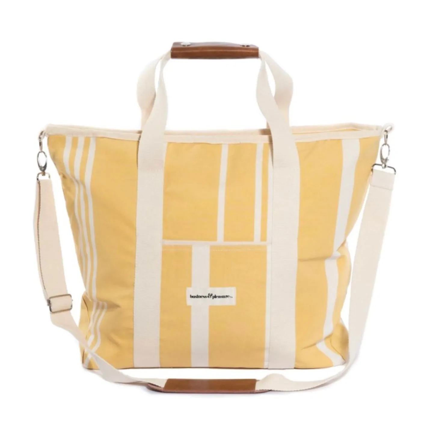 The Cooler Tote Bag - Vintage Yellow Stripe