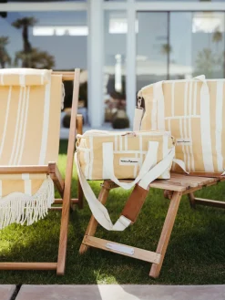 The Cooler Tote Bag - Vintage Yellow Stripe