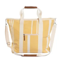 The Cooler Tote Bag - Vintage Yellow Stripe