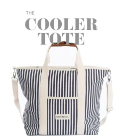 The Cooler Tote Bag - Vintage Yellow Stripe