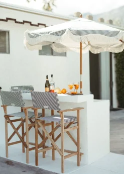 The Directors Chair - Bar Height - Lauren'S Navy Stripe