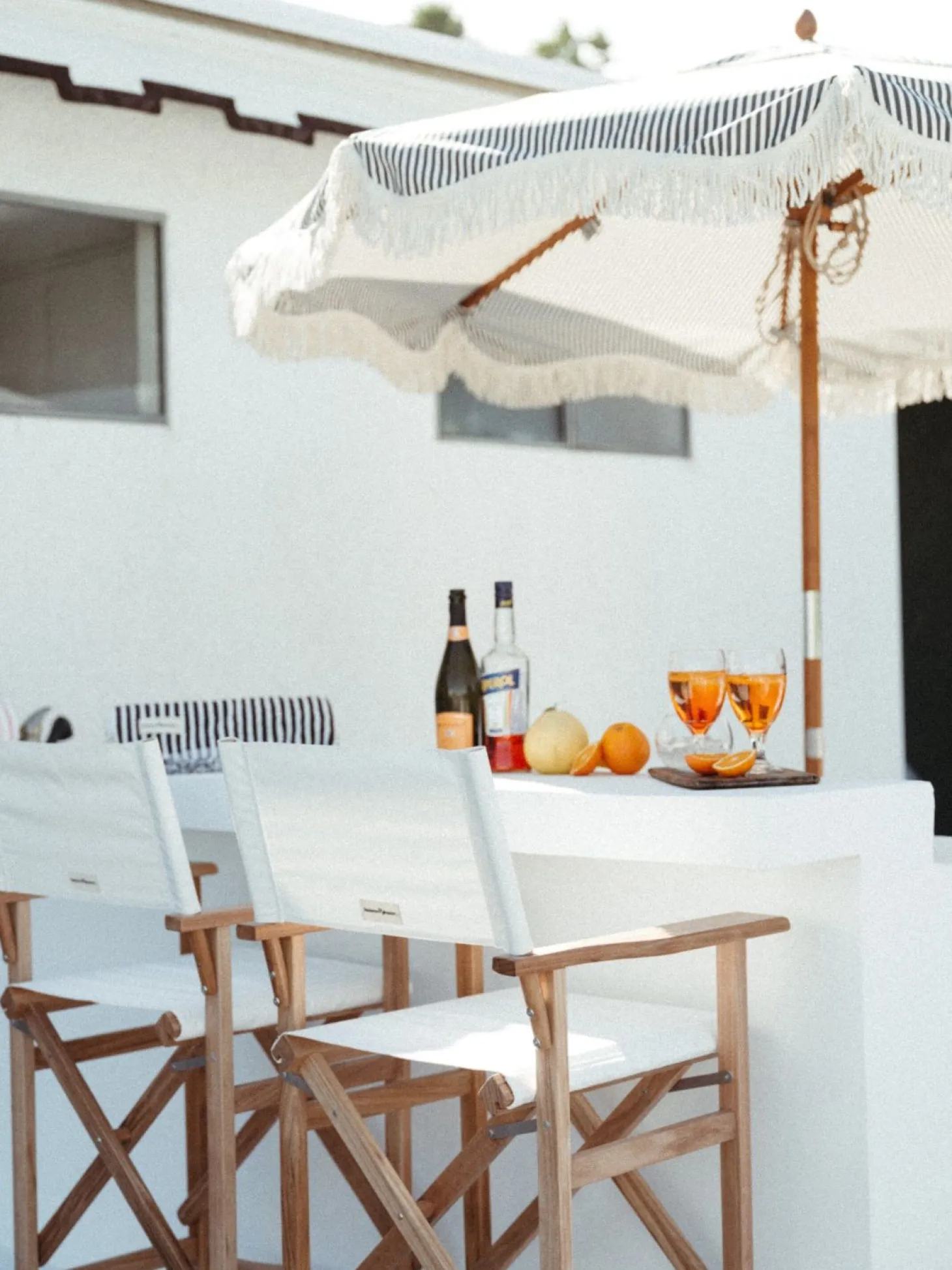 The Directors Chair - Bar Height - Antique White