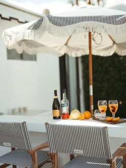 The Directors Chair - Bar Height - Lauren'S Navy Stripe