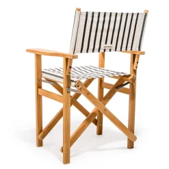 The Directors Chair - Table Height - Monaco Black Stripe