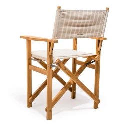 The Directors Chair - Table Height - Monaco Natural Stripe