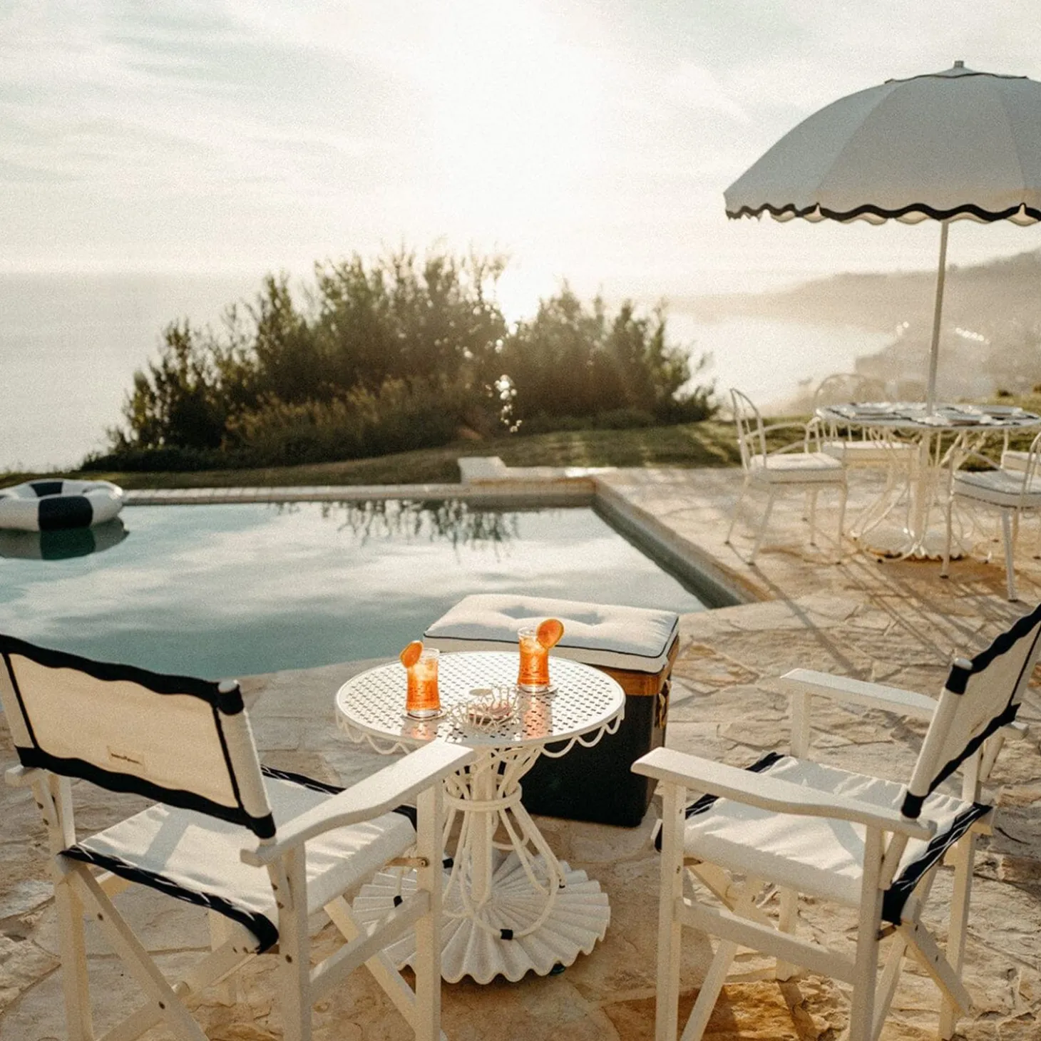 The Directors Chair - Table Height - Rivie White