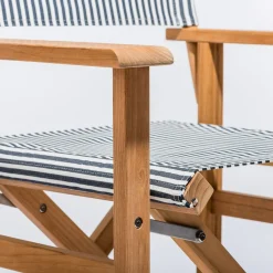 The Directors Chair - Table Height - Lauren'S Navy Stripe