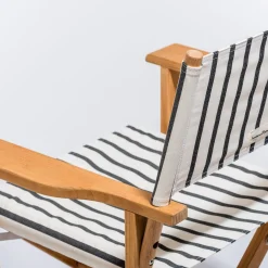 The Directors Chair - Table Height - Monaco Black Stripe