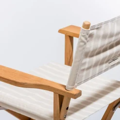 The Directors Chair - Table Height - Monaco Natural Stripe