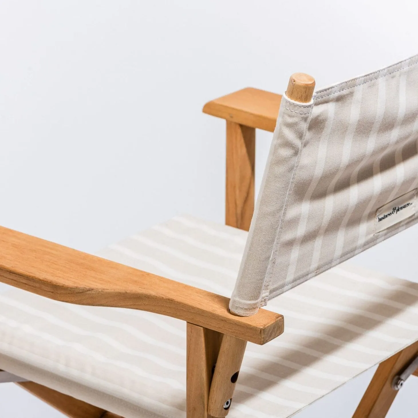 The Directors Chair - Table Height - Monaco Natural Stripe