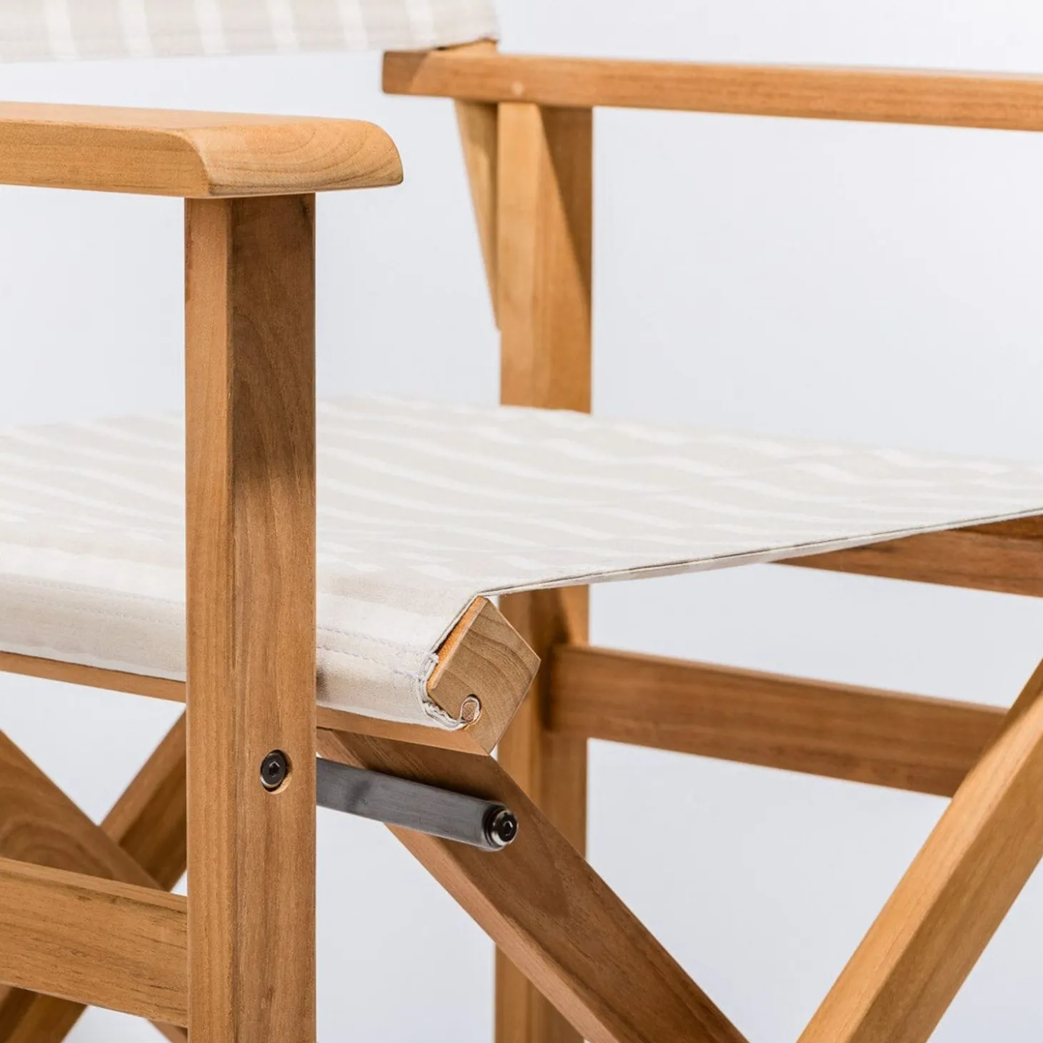 The Directors Chair - Table Height - Monaco Natural Stripe