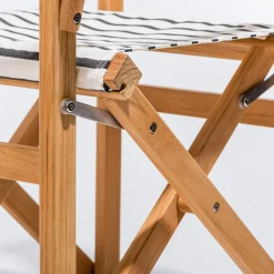 The Directors Chair - Table Height - Monaco Black Stripe