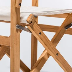 The Directors Chair - Table Height - Monaco Natural Stripe