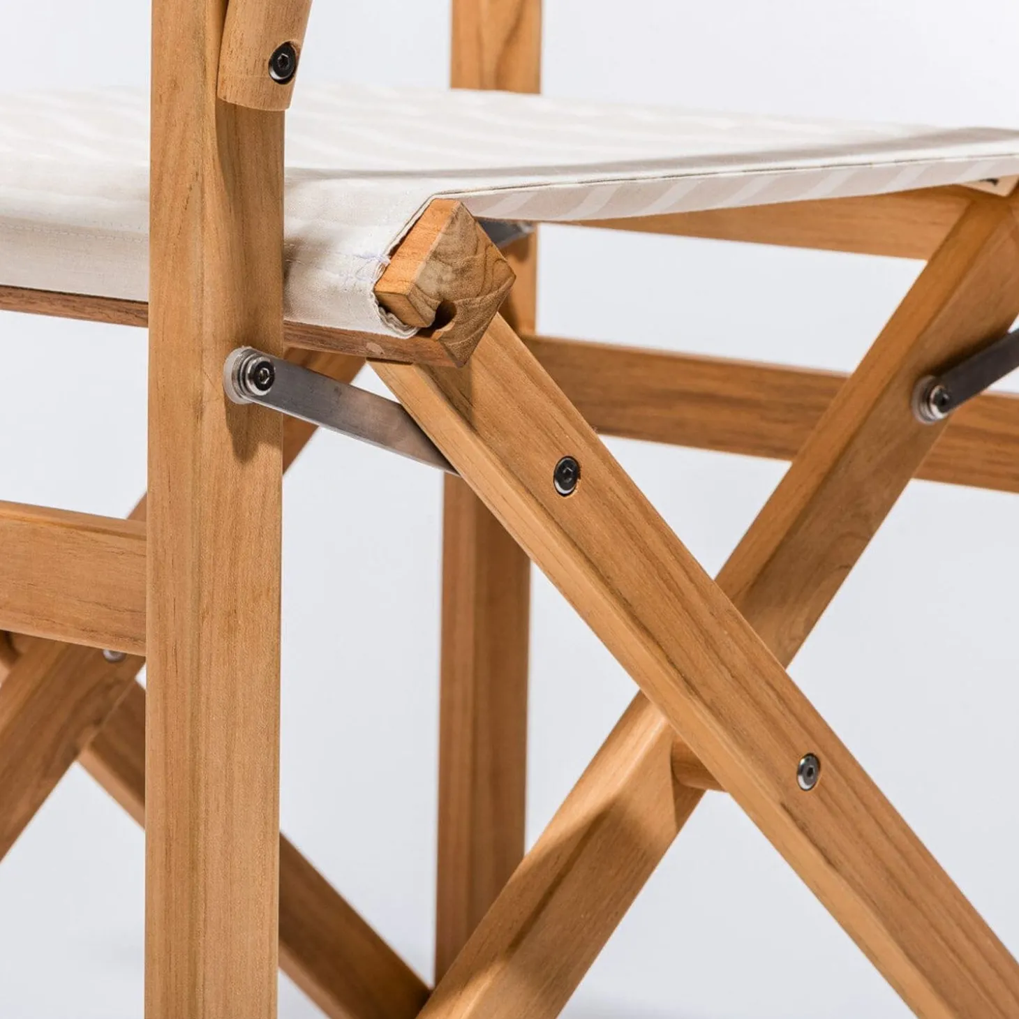 The Directors Chair - Table Height - Monaco Natural Stripe