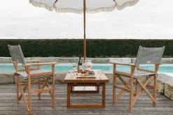 The Directors Chair - Table Height - Lauren'S Navy Stripe