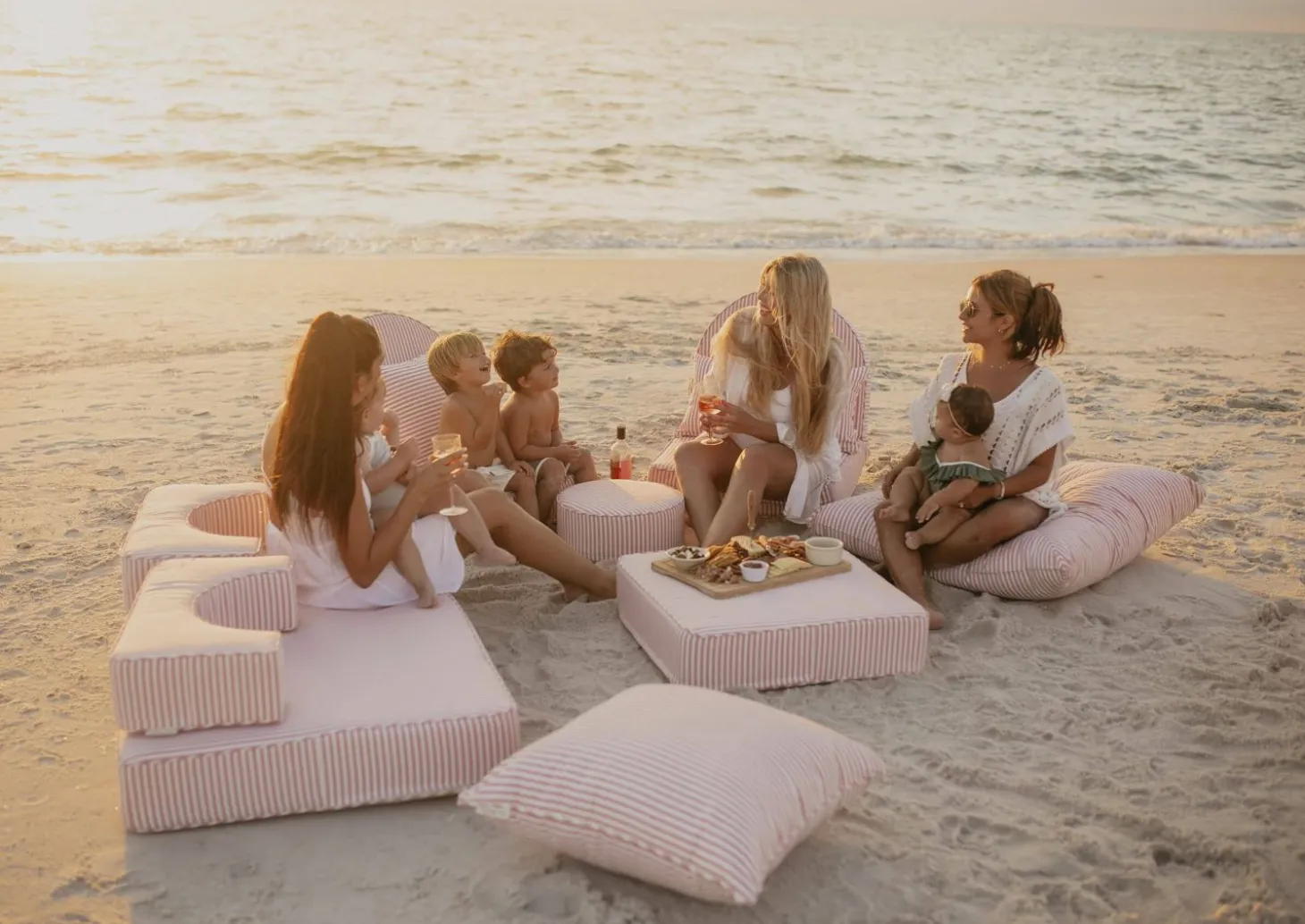 The Euro Throw Pillow - Lauren'S Pink Stripe