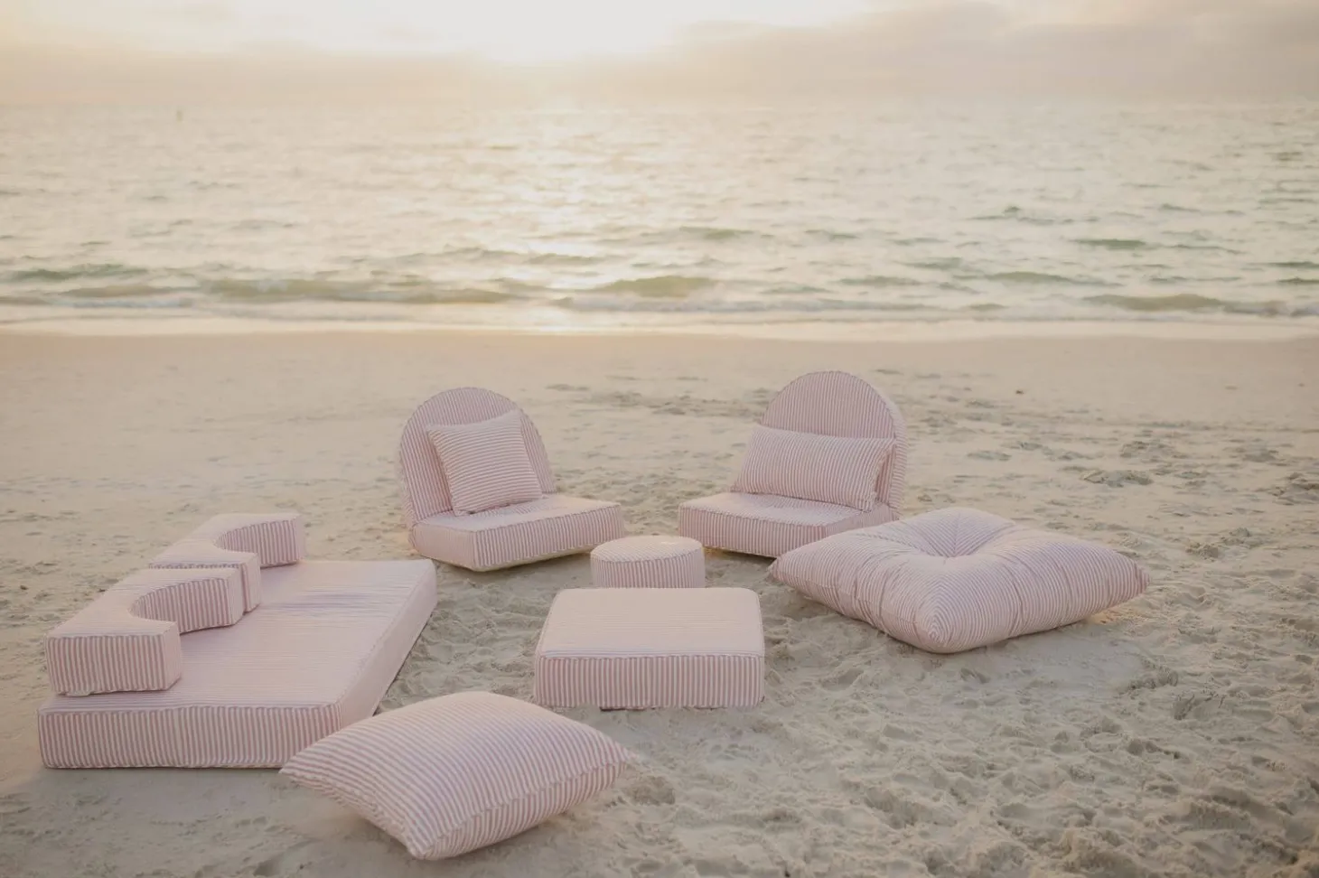 The Euro Throw Pillow - Lauren'S Pink Stripe